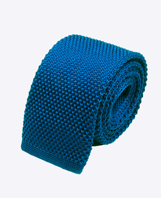Cravate Bleu n°4 Homme en Tricot «Léon»