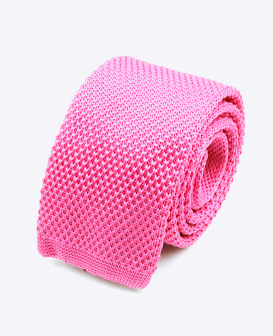 Cravate Rose n°2 Homme en Tricot «Léon»