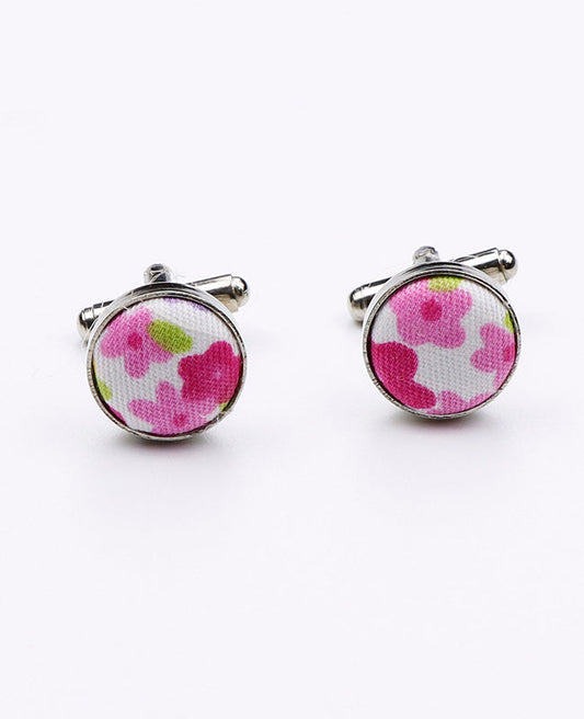 Boutons de Manchette Liberty Rose n°1 en Coton | Gaspard - Unipap's