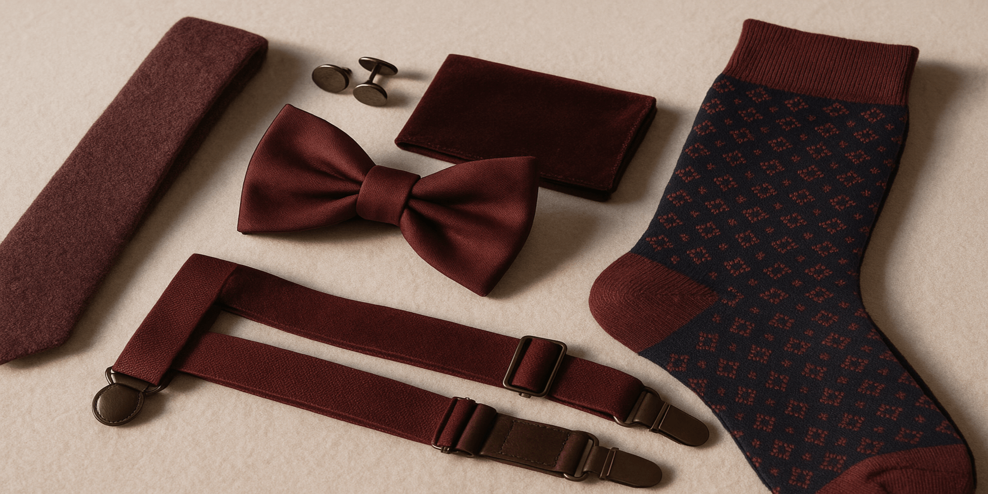 Pourquoi les accessoires de costume bordeaux sont-ils parfaits pour l’hiver ? Imagen