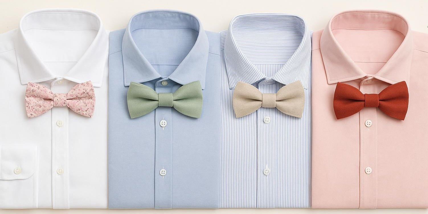 Comment bien assortir votre nœud papillon à la couleur de votre chemise ? Imagen