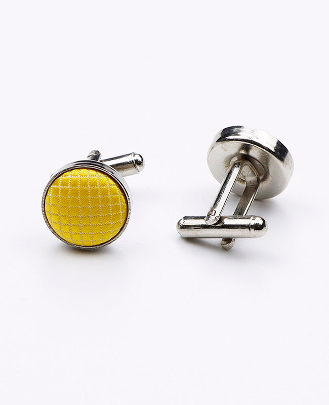 Boutons de Manchette Jaune en Polyester | Martin - Unipap's