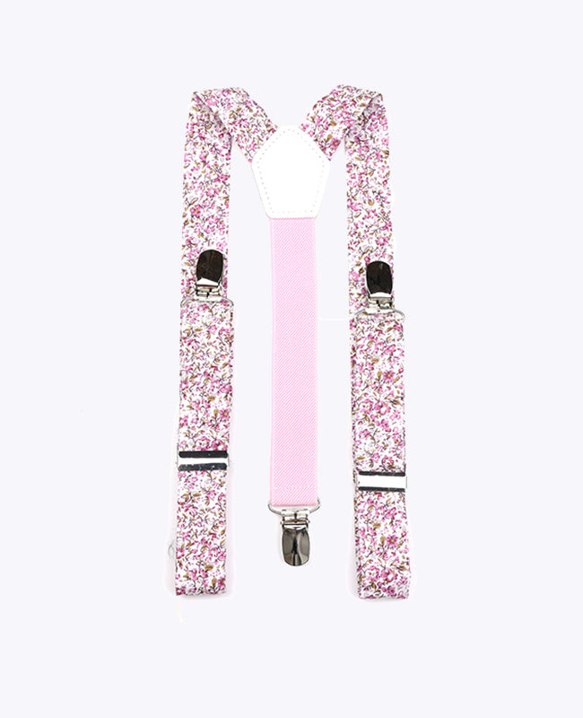 Tirantes Niños Liberty Rosa n°4 en Algodón «Gaspard»
