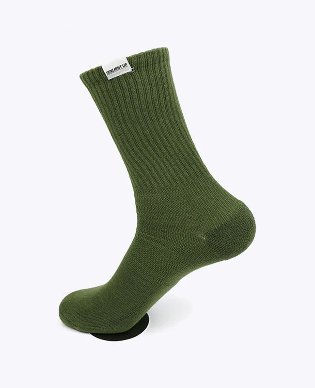 Calcetines Hombre Verde n°3 en Algodón «Maurice»