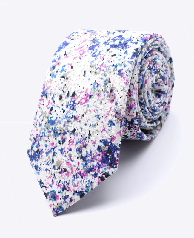 Corbata Liberty Blanco n°1 Hombre en Algodón | Charles - Unipap's