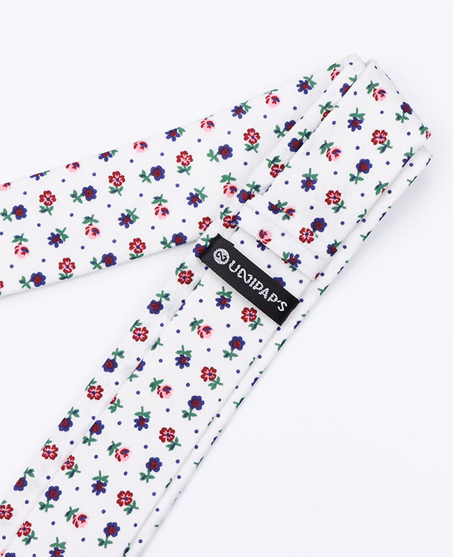 Corbata Liberty Blanco n°1 Hombre en Algodón | Gaspard - Unipap's