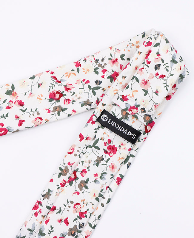 Corbata Liberty Blanco n°2 Hombre en Algodón | Charles - Unipap's