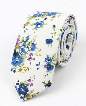 Corbata Liberty Blanco n°3 Hombre de Algodón | Charles - Unipap's