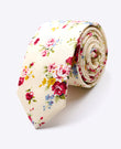Corbata Liberty Blanco n°4 Hombre en Algodón | Charles - Unipap's