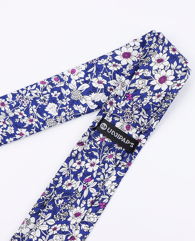 Corbata Liberty Azul n°1 Hombre en Algodón | Clovis - Unipap's
