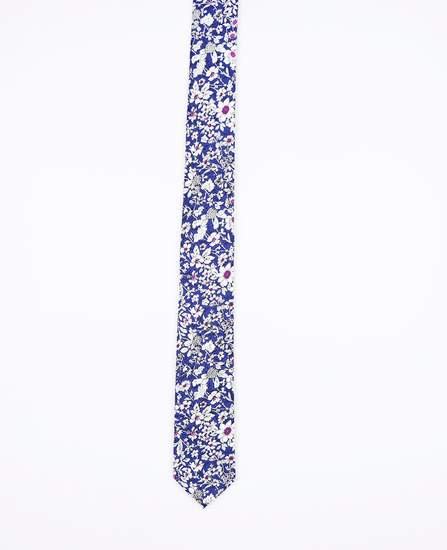 Corbata Liberty Azul n°1 Hombre en Algodón | Clovis - Unipap's