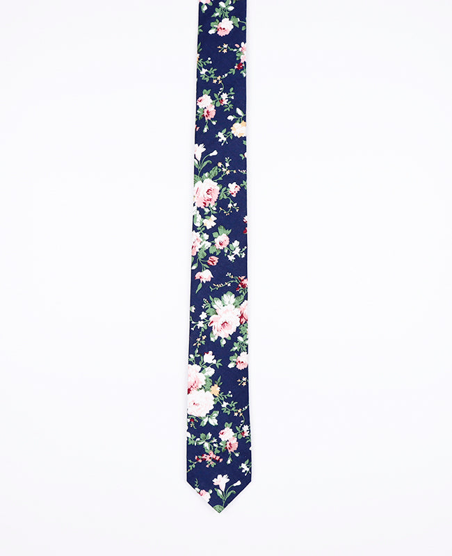 Corbata Liberty Azul n°2 Hombre en Algodón | Charles - Unipap's