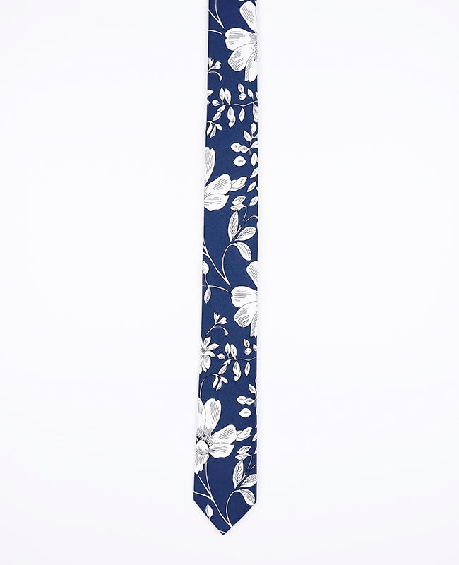Corbata Liberty Azul n°2 Hombre en Algodón | Clovis - Unipap's