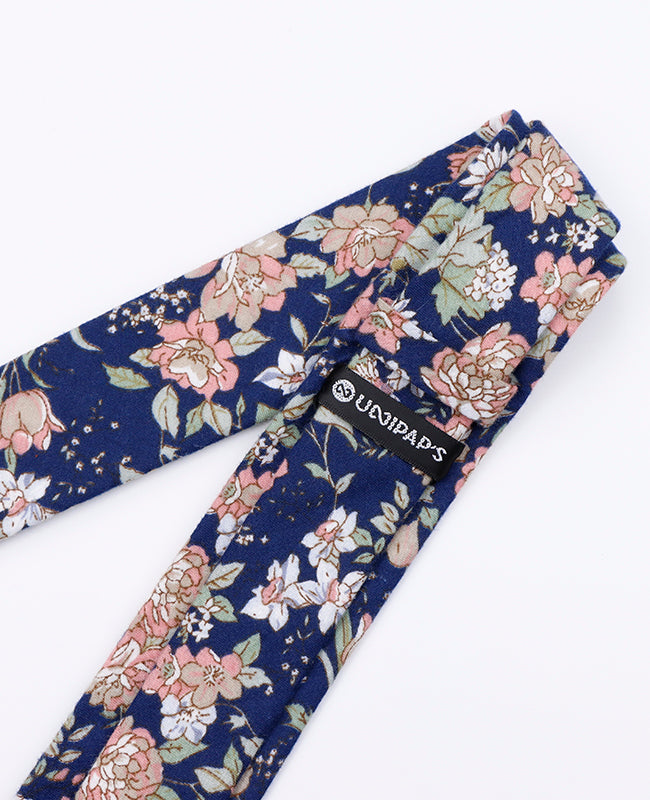 Corbata Liberty Azul n°3 Hombre en Algodón | Charles - Unipap's