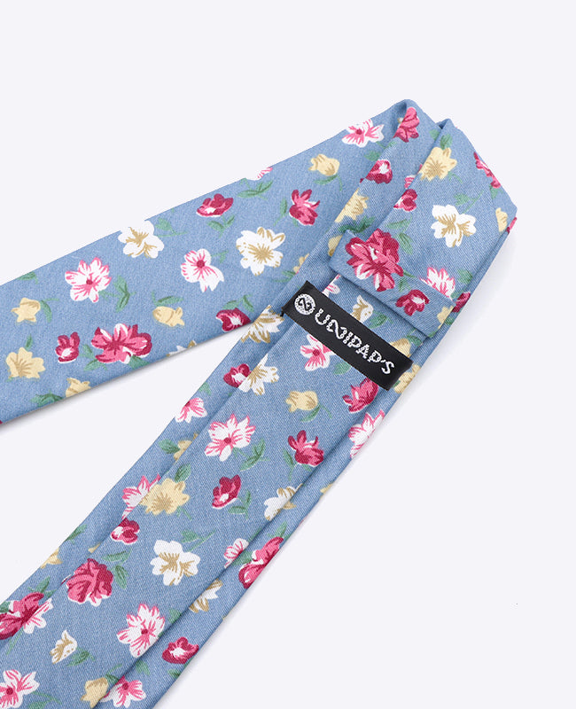 Corbata Liberty Azul n°4 Hombre en Algodón | Gaspard - Unipap's