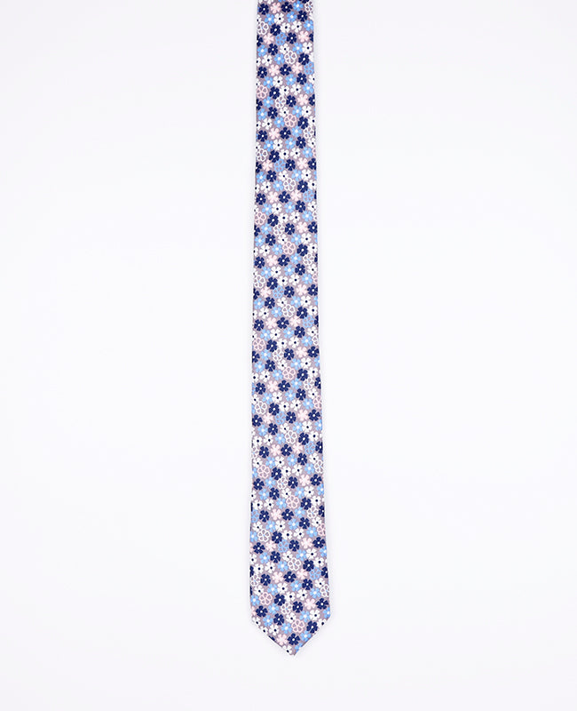 Corbata Liberty Azul n°5 Hombre en Algodón | Gaspard - Unipap's