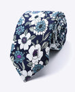 Corbata Liberty Azul n°8 Hombre en Algodón | Gaspard - Unipap's