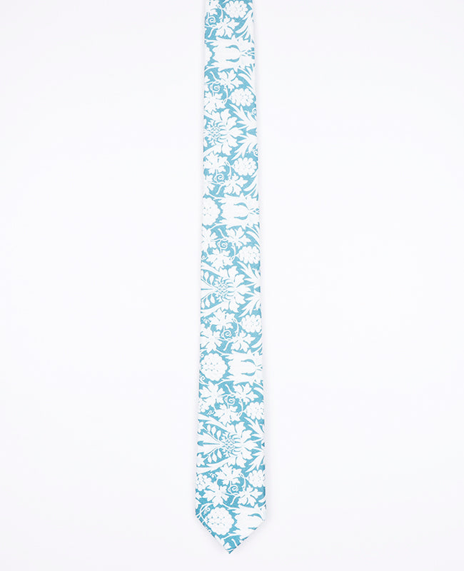 Corbata Liberty Azul n°9 Hombre en Algodón | Gaspard - Unipap's