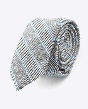 Corbata Tartán Gris n°1 Hombre en Algodón | Marcel - Unipap's