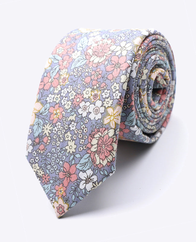 Corbata Liberty Gris n°2 Hombre en Algodón | Gaspard - Unipap's