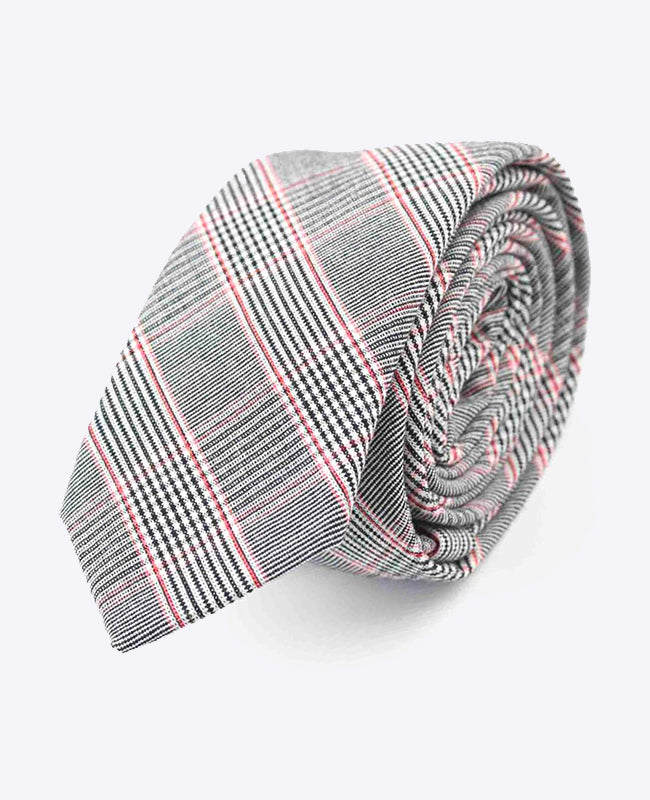 Corbata Tartán Gris n°2 Hombre en Algodón | Marcel - Unipap's