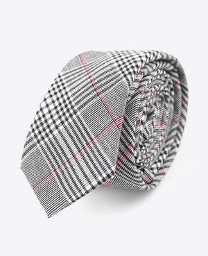 Corbata Tartán Gris n°3 Hombre en Algodón | Marcel - Unipap's
