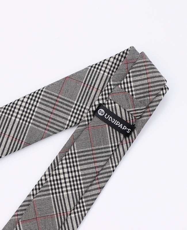 Corbata Tartán Gris n°3 Hombre en Algodón | Marcel - Unipap's