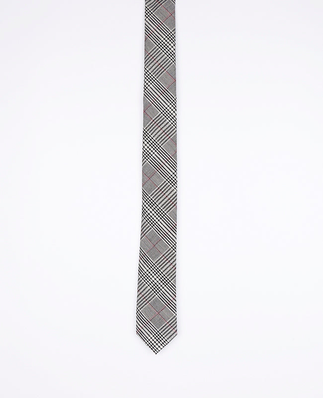 Corbata Tartán Gris n°3 Hombre en Algodón | Marcel - Unipap's