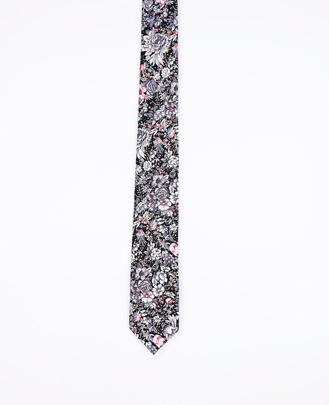 Corbata Liberty Negro n°2 Hombre en Algodón | Gaspard - Unipap's