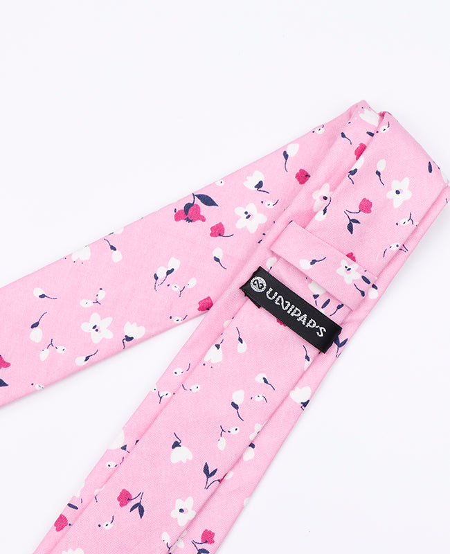 Corbata Liberty Rosa n°2 Hombre en Algodón | Gaspard - Unipap's