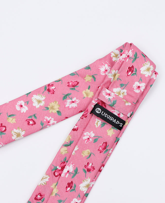Corbata Liberty Rosa n°3 Hombre en Algodón | Gaspard - Unipap's
