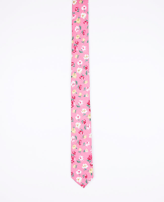 Corbata Liberty Rosa n°3 Hombre en Algodón | Gaspard - Unipap's