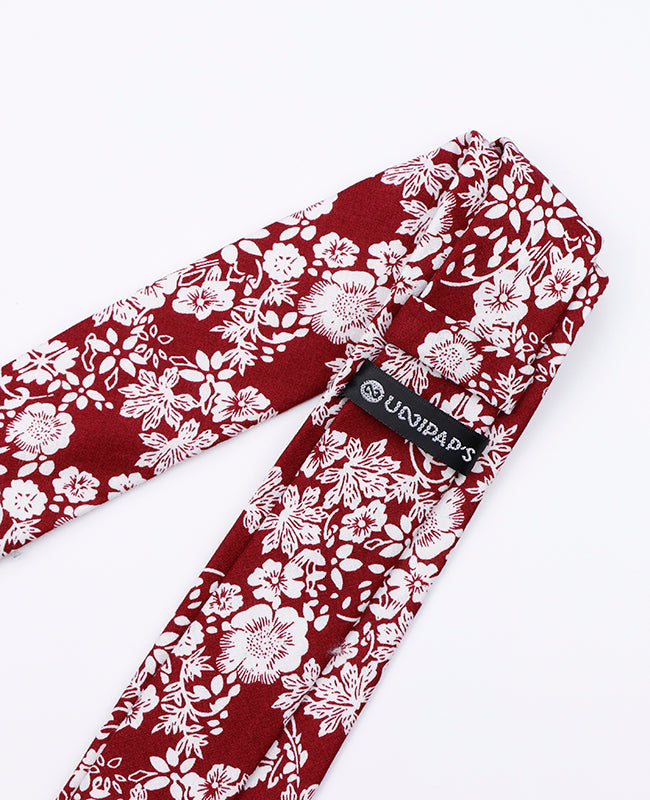 Corbata Liberty Rojo n°2 Hombre en Algodón | Clovis - Unipap's