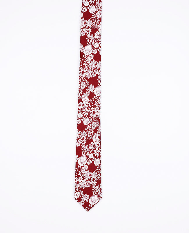 Corbata Liberty Rojo n°2 Hombre en Algodón | Clovis - Unipap's