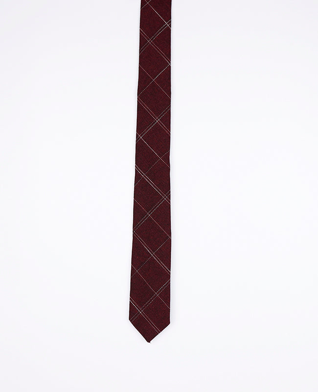 Corbata Tartán Rojo Hombre en Algodón | Marcel - Unipap's