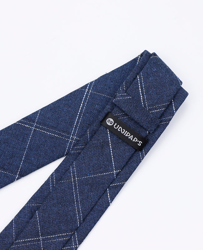 Corbata Tartán Azul Hombre en Algodón | Marcel - Unipap's