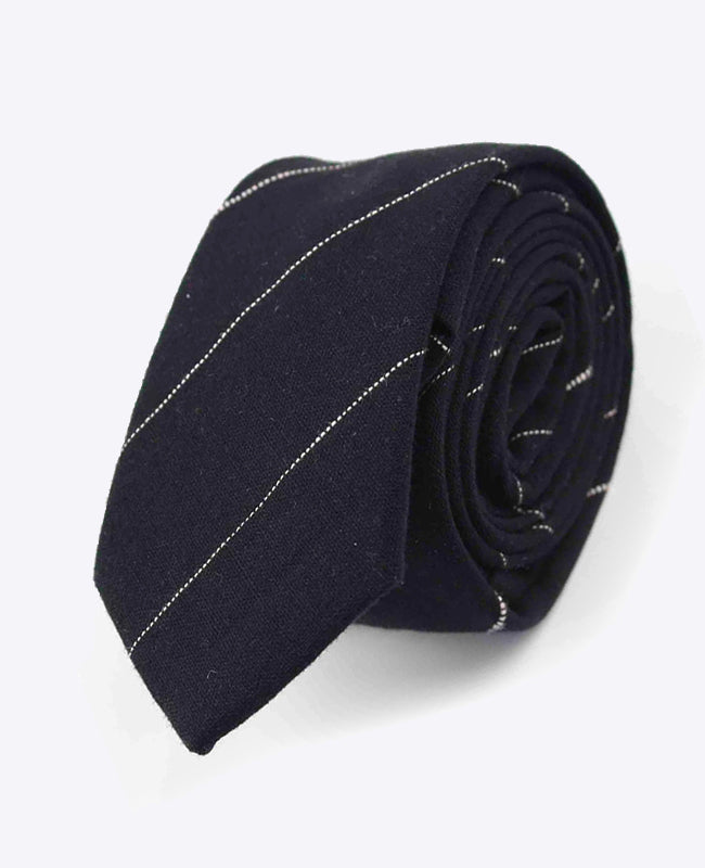 Corbata Tartán Negro n°1 Hombre en Algodón | Marcel - Unipap's