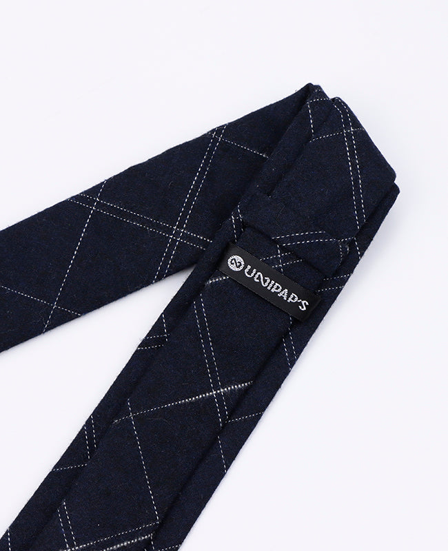 Corbata Tartán Negro n°1 Hombre en Algodón | Marcel - Unipap's