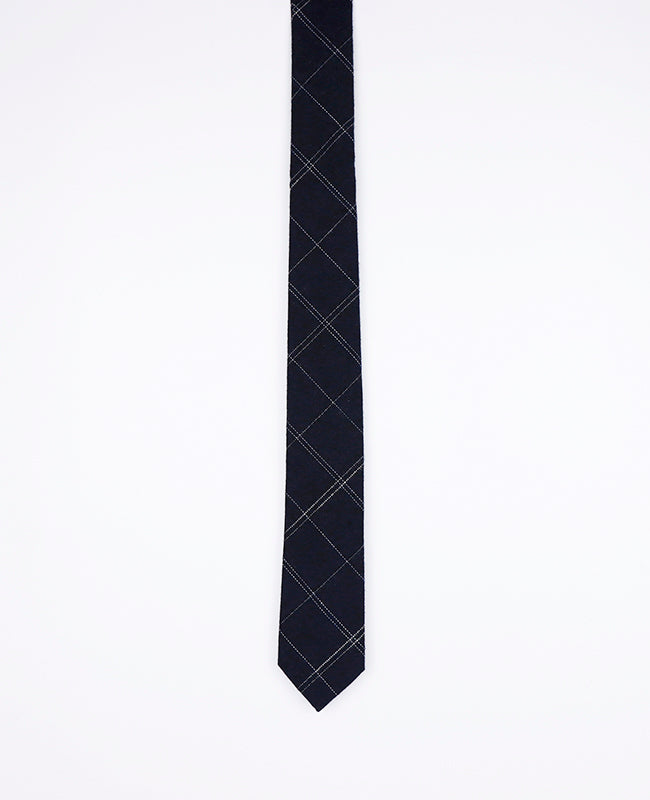 Corbata Tartán Negro n°1 Hombre en Algodón | Marcel - Unipap's