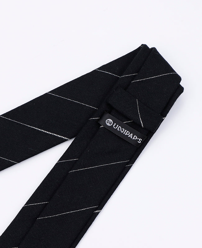 Corbata Tartán Negro n°2 Hombre en Algodón | Marcel - Unipap's