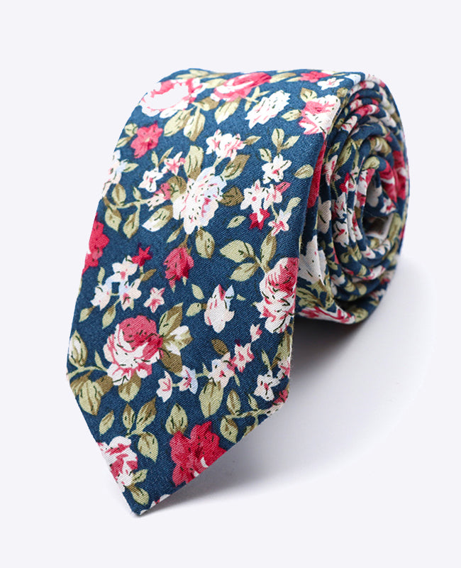 Corbata Liberty Verde n°1 Hombre en Algodón | Charles - Unipap's