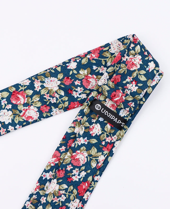 Corbata Liberty Verde n°1 Hombre en Algodón | Charles - Unipap's