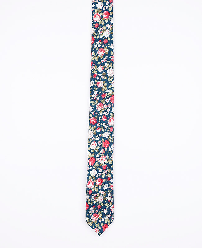 Corbata Liberty Verde n°1 Hombre en Algodón | Charles - Unipap's