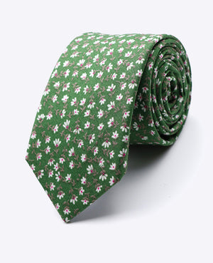 Corbata Liberty Verde n°1 Hombre en Algodón | Gaspard - Unipap's