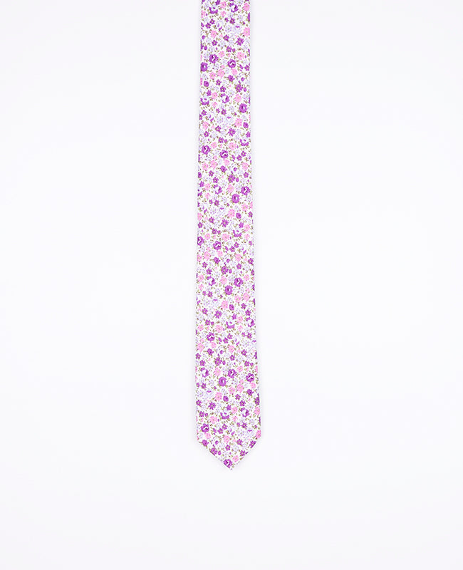 Corbata Liberty Violeta Hombre en Algodón | Gaspard - Unipap's