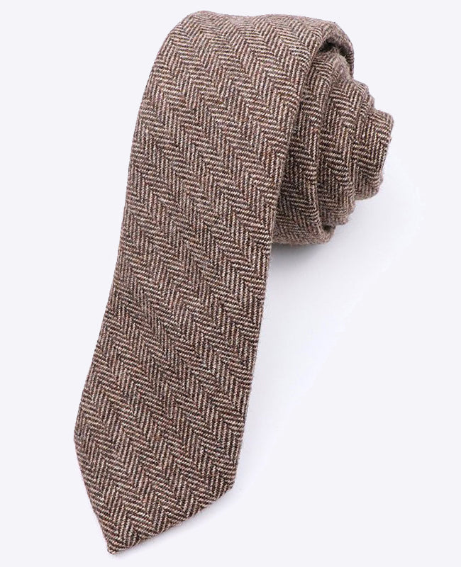 Corbata Tartán Gris n°12 Hombre de Lana «Norbert»