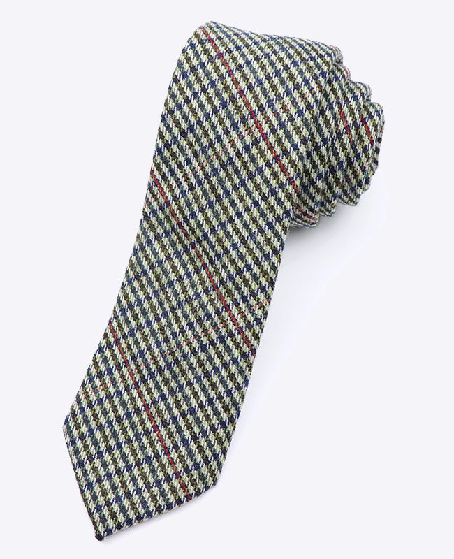 Corbata Tartán Gris n°9 Hombre en Lana | Nobert - Unipap's