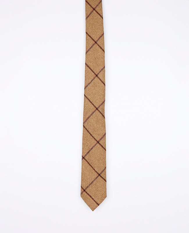 Corbata Tartán Marrón n°1 Hombre en Lana | Nobert - Unipap's