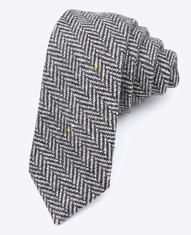 Corbata Tartán Gris n°1 Hombre en Lana | Norbert - Unipap's