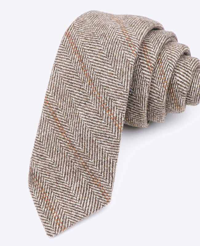 Corbata Tartán Gris n°3 Hombre en Lana | Norbert - Unipap's